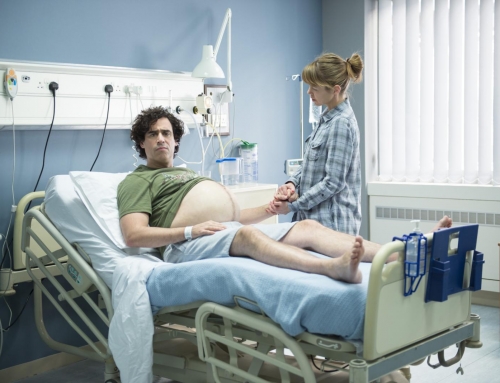 Watching Stephen Mangan give birth actually seemed quite normal